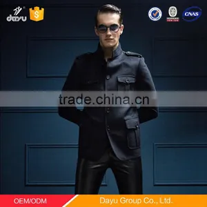 Vintage Style Wholesale Fleece Jackets Mens Wool Cashmere Coat Winter Wool Overcoat thumbnail-5