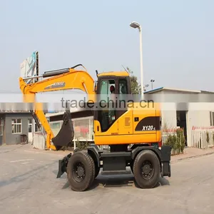 XINIU SMALL MINI WHEEL EXCAVATOR X120-L thumbnail-1