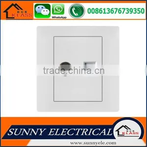 Best Sale Good Quality Electric Popular White Wall PC tv and Rj45 Date Computer Socket With CE Certification thumbnail-1