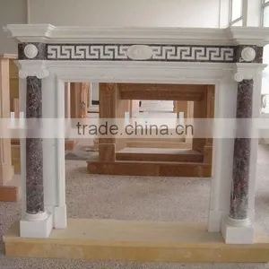 Mix Colors Marble Fireplace thumbnail-1