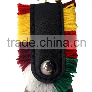 1.2''mini Metal Cow Bell With Logo Printed and Keyring Leather Strap as Souvenirs thumbnail-1