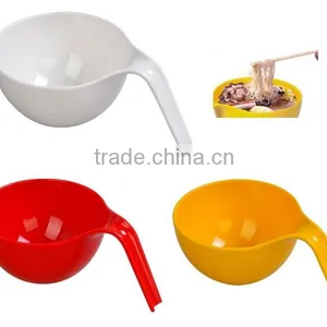 White Big Melamine Handle Bowl thumbnail-1