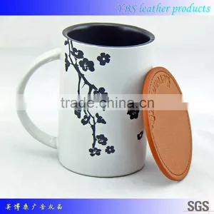 Bulk Leather Coaster Wholesale China Supplier Custom Leather Cup Coaster thumbnail-4