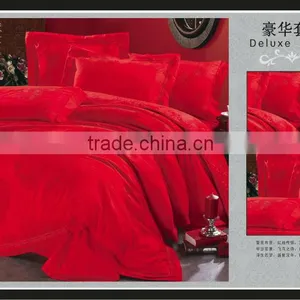 Viscose Cotton Jacquard Fabrics Bright Red thumbnail-3