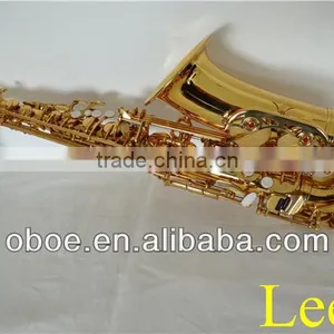 Woodwind Musical Instrument Gold Lacquer Brass Eb Alto Saxophone--331G thumbnail-1
