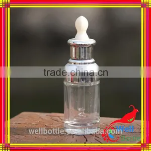 20ml Slant Shoulder Glass Liquid Foundation Bottles With Shiny Silver Lotion Pump thumbnail-5