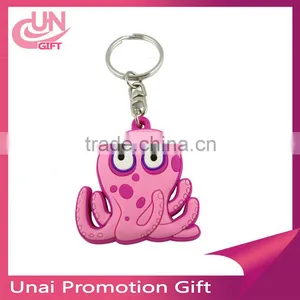 PVC KeyChains Cartoon Anime Girls Key Pendants Sided Soft Toys Keychains thumbnail-3
