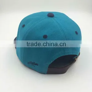 Wholesale Custom Design Your Own Logo 7 Panel Bule Snapback Hat With Embroidery thumbnail-3