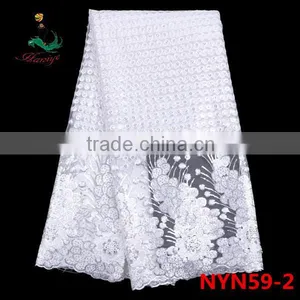Haniye 2016 African Embroidery Tulle Lace Fabric High Quality 5 Yards for Net Dress/NYN59 thumbnail-1