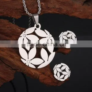 Fashion Cheap 24 Carat Gold Plated Earrings Pendant Jewelry Set Made in China thumbnail-1