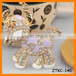 2014 Latest Animal Rhinestone Yark Key Chain, Gift Bag Pendant ZTKC-140 thumbnail-1