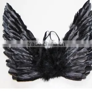 BLACK Feather Angel Wing for Kids thumbnail-2