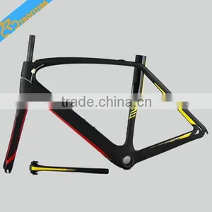 New Model Yellow Chinese Carbon Road Bike Frame,Beautiful Chinese Carbon Bike Frame For Racing thumbnail-1