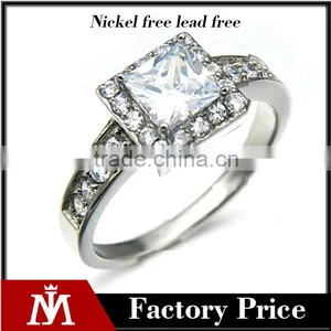 2016 Fashion Silver Crystal Jewelry Stone Stainless Steel Engagement Rings thumbnail-1