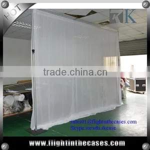 Portable Pipe and Drape Backdrop Kit 8ft High x 10ft Wide Chiffon Drape thumbnail-1
