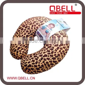Leopard Print Foam Particle Filling Travel Neck Pillow thumbnail-1
