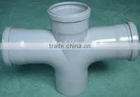 1Cavities PP Belling Pipe Fitting Cross Mould thumbnail-1