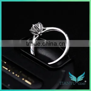 Moissanite Girdlestone Customized 14k Gold 1 Carat 9 Hearts & Flower Forever One Forever Brilliant Moissanite Rings thumbnail-4