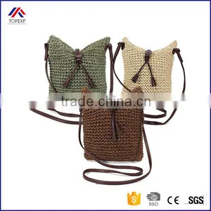 Small Woven Shoulder Bags Straw Summer Women Weave Burlap Jute Pouches Beach Travel Handbag thumbnail-1