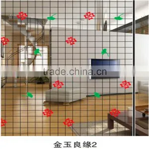 Coloful Decoration Screen Printed Glass for Bathroom Door thumbnail-6