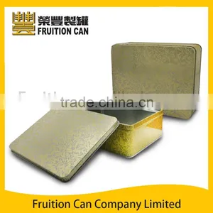 Rectangular Tin With Gold Colour Slip Lid ECO - Friendly Tin thumbnail-1