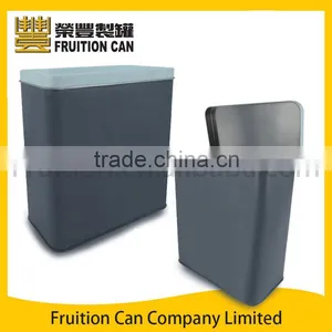 Large and Tall Rectangular Cereal Cookies Tin Metal Box thumbnail-1