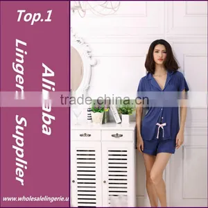 Custom Short Sleeve Cotton Nightgown Women Homewear Lady Pajama thumbnail-1