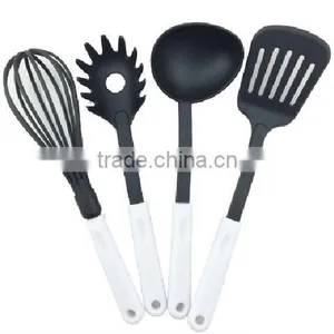 Cheap Price Professional 4 Piece Nylon Kitchen Utensil Set White+black Nylon Kitchen Ware Set Nylon Spoon NL21 thumbnail-1