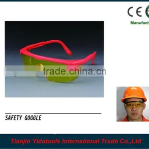 Adjustable Red Frame Safety Glasses thumbnail-1