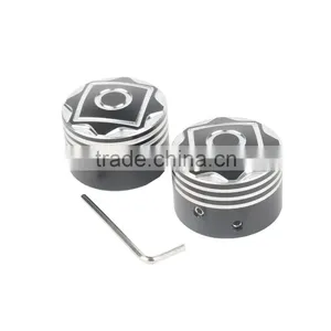 Motorcycle Front Axle Nut Covers For Universal Electra Glide FXD thumbnail-1