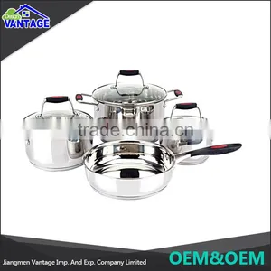 2016 7pcs Stainless Steel Modern Kitchen Nonstick Cookware Sets Cooking Pot thumbnail-1