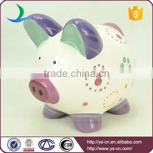 YScb-1 Wholesale Hand Paint Ceramic Piggy Bank for Kids thumbnail-5