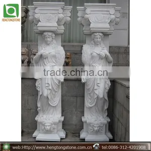 High Grade White Marble Pillar Factory Different Types thumbnail-1
