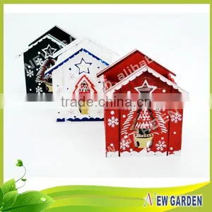 Home Decor Garden Beautiful House Shape Wooden Flower Pot thumbnail-1