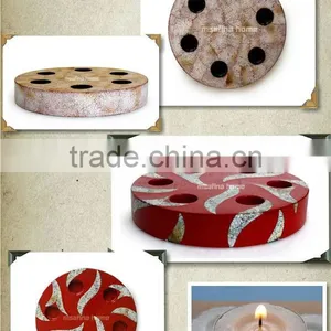 Eggshell Lacquer Tealight Candle Holders thumbnail-1