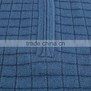 Men Pullover Sweater With 1/4 Zipper ,blue Long Sleeve Wool Sweater Pullover,merino Wool Sweater thumbnail-6