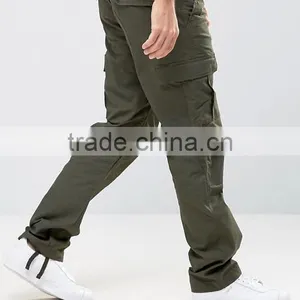 High Quality Best Price Custom Guangzhou Manufacturer OEM 100% Cotton Twill Breathable Functional Green Men's Cargo Work Pants thumbnail-4