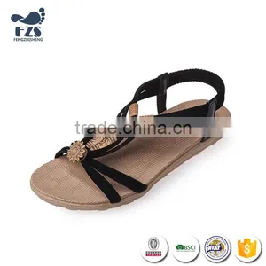HFRTA231 2017 Fashion Cheap Wholesale Peep Toe Latest Women Flat Sandals thumbnail-1