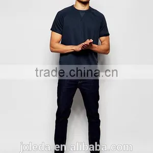French Terry Short Sleeve Pullover Plain Men Spring / Summer Sweatshirt OEM Service thumbnail-1