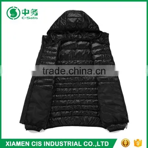 Classic Design Winter Breathable Hooded Black Puffer Jacket for Men thumbnail-3