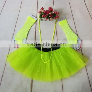 Plus Size Neon Woman Costume 80s Hen Fancy Dress Tutu Skirt Party Costume thumbnail-3