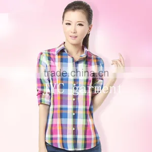 Womens Black and Grey Big Check Shirt thumbnail-1