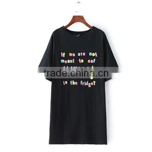 2016 Summer Latest Fashion Clothing Womens Custom Cartoon Printed Dresses thumbnail-1
