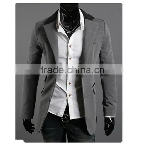 High Quality Balck and Gary 2 Colors for Choice Cheap Price Mens Grey Blazer thumbnail-4
