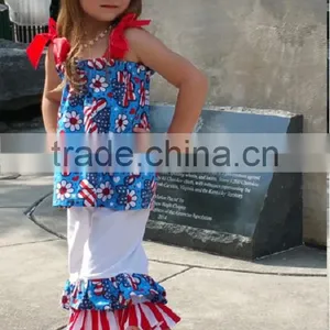 Ibear Garment Factory Girls Clothing Latest Design Baby Frock Dress Wild Dress Ruffle Sets Boutique Spring Outfits thumbnail-6