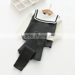 High Quality Cotton Soft Two Pieces Set Casual Girls Boutique Clothing Set thumbnail-3