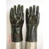 Supply Black PVC Coated Gloves Gauntlet 27cm thumbnail-3