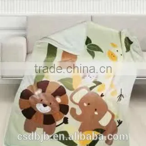FeiYue New Design Animals Super Soft Microfiber Sherpa Blanket For Children thumbnail-1