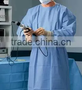 High Quality Blue Plastic Isolation Gowns With Latest Design thumbnail-1