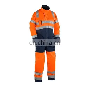 100%Cotton FR Reflective Protective Coverall for Mining Worker thumbnail-1